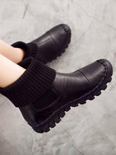 Load image into Gallery viewer, Winter Causal Genuine Leather Mid Calf Flat Boots
