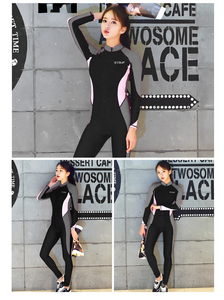 Diving suit women's long sleeve sunscreen swimsuit one-piece jellyfish snorkeling surf suit
