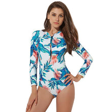 Load image into Gallery viewer, Sexy Conjoined Female Swimsuit Long Sleeve Slim Surf Diving Suit Bikini Swimsuit
