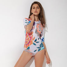 Load image into Gallery viewer, Sexy Conjoined Women&#39;s Long Sleeve Slim Surf Suit Swimsuit
