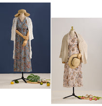 Load image into Gallery viewer, Large dress new Bohemian print slim Short Sleeve Dress
