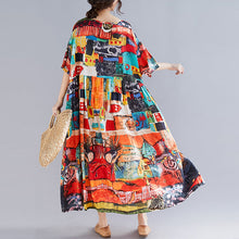 Load image into Gallery viewer, Artistic women&#39;s loose mid-length printed dress
