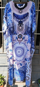 Thin Floral Printed Beach Loose Large Size Sunscreen Bikini Blouse Holiday Long Dress