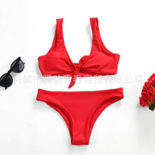 Load image into Gallery viewer, Pure Bikini Split Swimming Suit with Front Button
