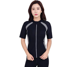 Load image into Gallery viewer, Color Matching Sweat Suit SCR Lady Zipper Sweat Suit Shaping Fat Slimming Suit Yoga Exercise Fitness
