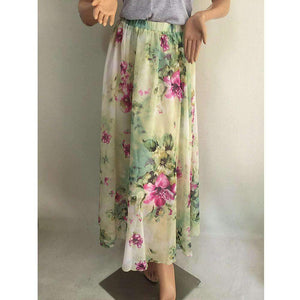 Boho Floral Summer Chiffon Beach Skirts