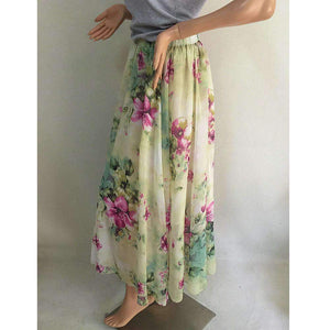 Boho Floral Summer Chiffon Beach Skirts