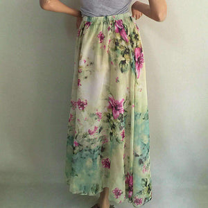 Boho Floral Summer Chiffon Beach Skirts