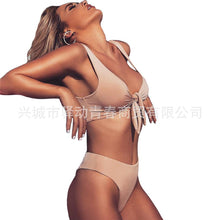 Load image into Gallery viewer, Pure Bikini Split Swimming Suit with Front Button
