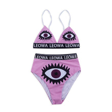 Load image into Gallery viewer, New Split Swimsuit High Waist Feminine Print Eye Bikini
