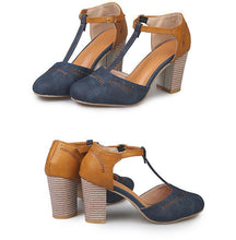 Load image into Gallery viewer, Large Size Thick and Suede Wild High Heel Sandals Women
