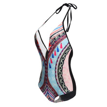 Load image into Gallery viewer, New Printed Color-blocking Geometric One-piece Swimsuit
