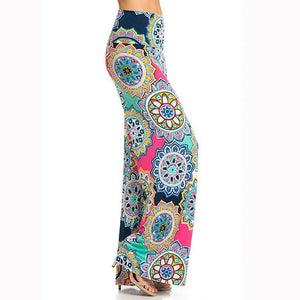 Bohemian Printed Wide Waist Casual Comfortable Wide Leg Yoga Pants