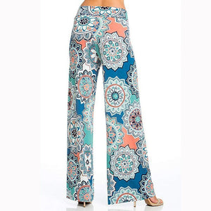 Bohemian Printed Wide Waist Casual Comfortable Wide Leg Yoga Pants