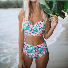 Load image into Gallery viewer, Split printed swimsuit
