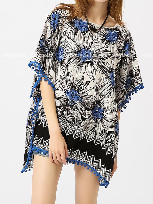 Print Loose Casual Beach Bikini Cover Up