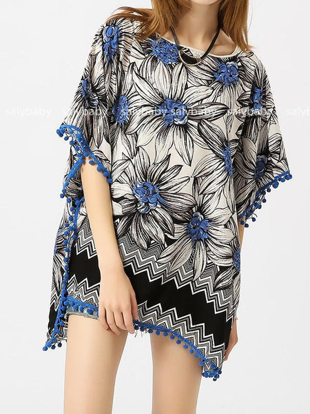 Print Loose Casual Beach Bikini Cover Up