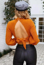 Load image into Gallery viewer, Solid Color Long Sleeve Backless Sweater
