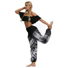 Load image into Gallery viewer, Tie-dyed digital printing casual women&#39;s loose knickers Europe and the United States large sports yoga pants summe
