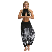 Load image into Gallery viewer, Dyed digital printed women&#39;s sports yoga pants large size loose-fitting lantern dance pants.
