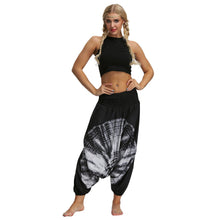 Load image into Gallery viewer, Dyed digital printed women&#39;s sports yoga pants large size loose-fitting lantern dance pants.
