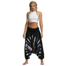 Load image into Gallery viewer, Dyed digital printed women&#39;s sports yoga pants large size loose-fitting lantern dance pants.
