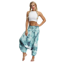 Load image into Gallery viewer, Dyed digital printed women&#39;s sports yoga pants large size loose-fitting lantern dance pants.
