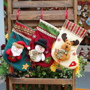 3 Style Christmas Socks Ornament Hanging Pendant Embellishment Decoration Home Party Festival Decor