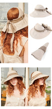 Load image into Gallery viewer, Summer Women&#39;s Empty Top Big Brim Cover Face Fisherman Hat
