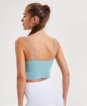 Load image into Gallery viewer, Merillat Backless Erogenous Zone Chest Pad Sports Bra Gathers and Shapes Fitness Camisole
