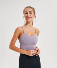 Load image into Gallery viewer, Merillat Backless Erogenous Zone Chest Pad Sports Bra Gathers and Shapes Fitness Camisole
