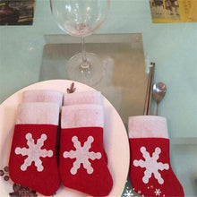 Load image into Gallery viewer, 10Pcs/Set Christmas Socks Cutlery Tableware Holder Sets Dinner Decor

