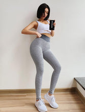 Load image into Gallery viewer, New net red European and American style peach hip body high waist beautiful hip sports tights seamless hip fitness yoga pants
