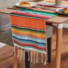 Load image into Gallery viewer, Mexican style party tablecloth table flag tassel woven tablecloth
