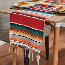 Load image into Gallery viewer, Mexican style party tablecloth table flag tassel woven tablecloth
