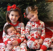 Load image into Gallery viewer, Family Christmas pajams printing set Xmas family suit -4
