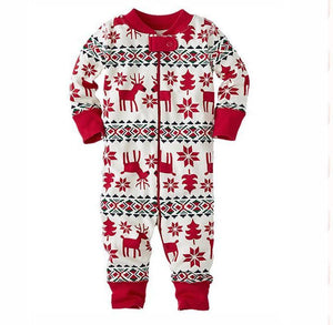 Family Christmas pajams printing set Xmas family suit -4