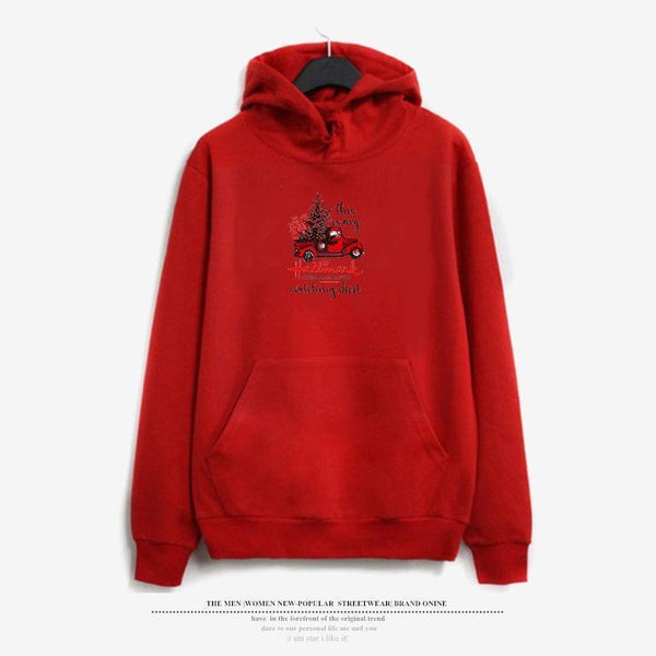 Christmas Hooded Sweater Loose 3D Print Top