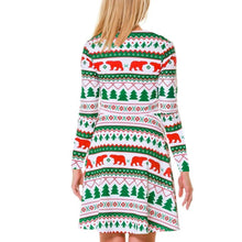 Load image into Gallery viewer, Autumn and winter new Christmas clothing print long-sleeved women&#39;s dress
