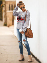 Load image into Gallery viewer, Printed round neck long sleeve sweater
