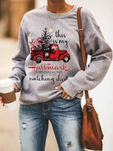 Load image into Gallery viewer, Printed round neck long sleeve sweater
