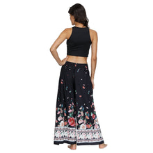 Load image into Gallery viewer, Floral Digital Print Women&#39;s Split Casual Pants Fashion Loose Wide Leg Pants Two Layers Yoga Boho Style Pants
