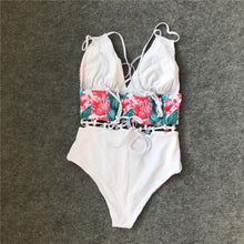 Load image into Gallery viewer, New Multicolor Printed Hollow One-piece Swimsuit

