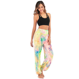 Women's New Casual Tie-dye High-waisted Trousers