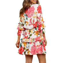 Load image into Gallery viewer, Stylish Print Round-necked Long-sleeved Dress
