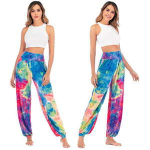 Women's New Casual Tie-dye High-waisted Trousers