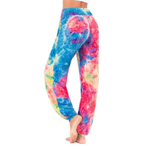 Women's New Casual Tie-dye High-waisted Trousers