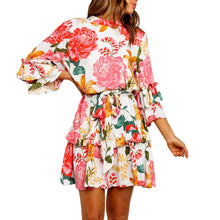 Load image into Gallery viewer, Stylish Print Round-necked Long-sleeved Dress
