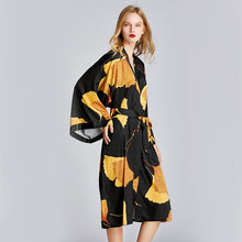 Load image into Gallery viewer, New style pajamas women's spring and summer Nightgown medium length plus size bathrobe morning gown household clothes
