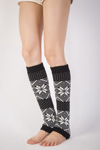 Load image into Gallery viewer, Boot cuff thick short-sleeved thick thick bamboo knit wool yarn socks - 14
